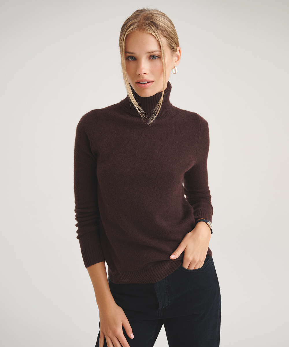 Basic Cashmere Turtleneck Sweater – NAADAM