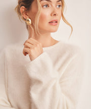 Brushed Luxe Cashmere Crewneck Sweater