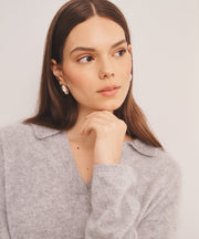 Brushed Luxe Cashmere Polo Sweater