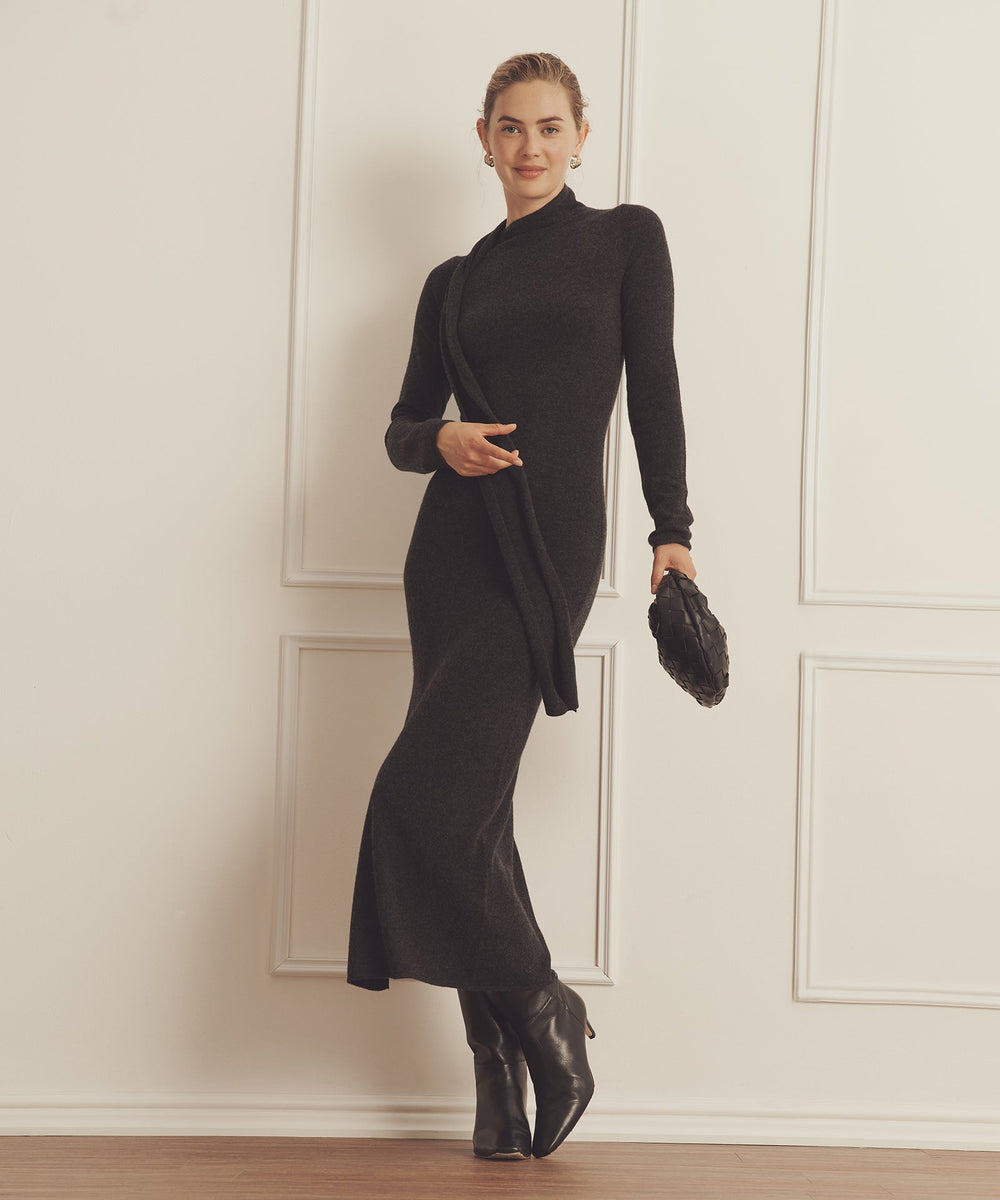 R&D.M.Co- アールアンドディーエムコー SILK CASHMERE RIB HIGH NECK NO.5854 Ribbed Cashmere-Silk Mock Neck Sweater in Vince Products