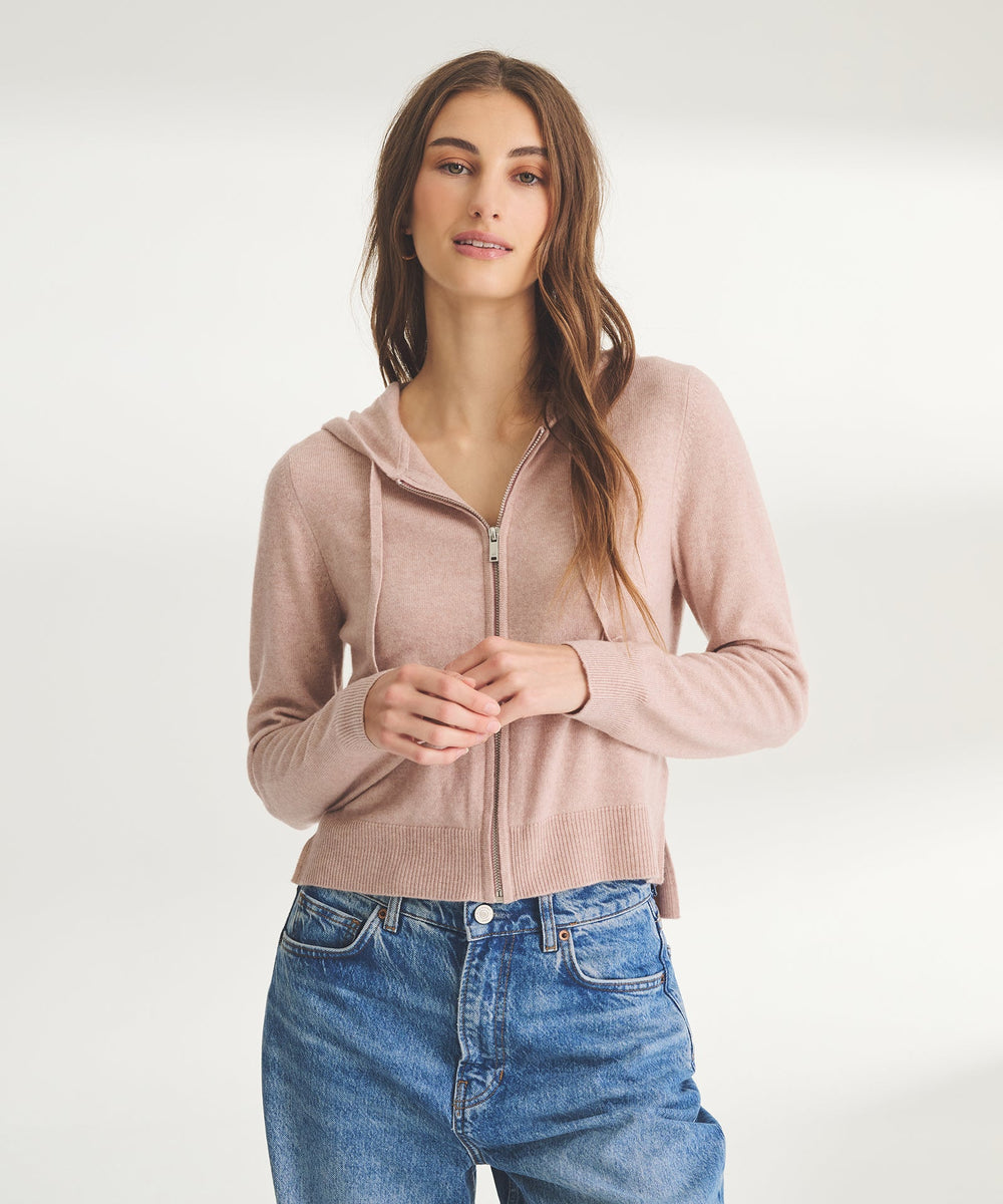 Cropped cashmere hoodie shop