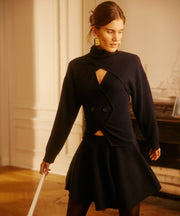 Premium Cashmino Flared Mini Skirt