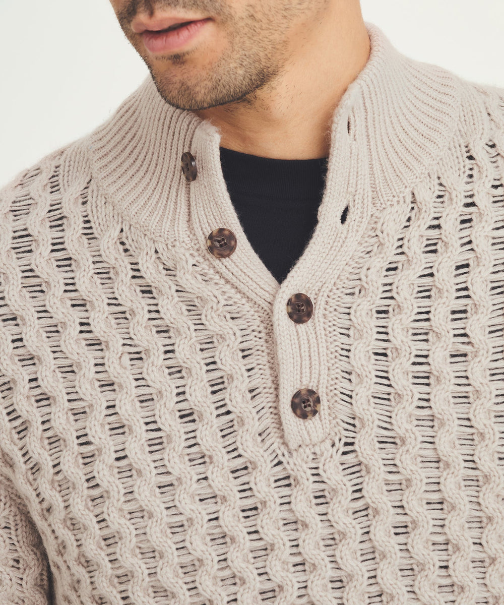 Cashmino Honeycomb High Neck Henley – NAADAM