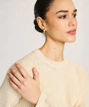 Cotton Fisherman Crewneck Sweater