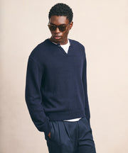 Cotton Henley Sweater