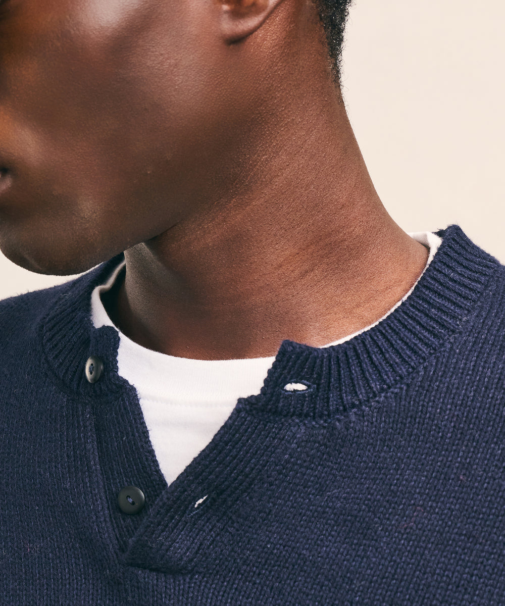 Cotton Henley Sweater – NAADAM