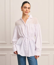 Cotton Cashmere Mixed Media Tunic