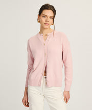 Cotton High Neck Cardigan