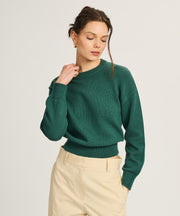 Cotton Relaxed Crewneck Sweater