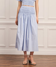 Cotton Smocked Skirt