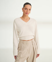 Cotton V-Neck Sweater