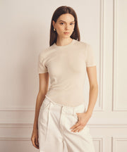 Super Fine Cashmere Shrunken T-Shirt