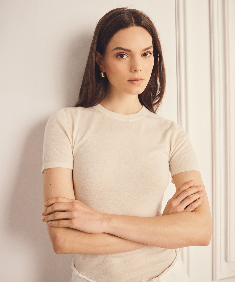 トップス nknit silk cotton crew neck KNIT T-shirt Silk t shirt | Max Mara