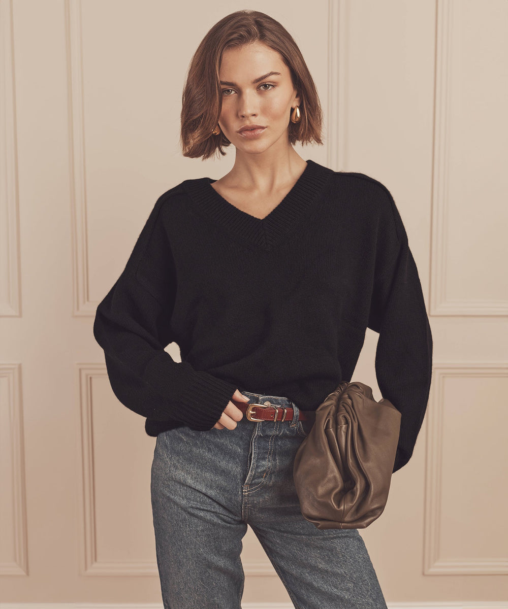 Super Luxe Cashmere V-Neck Sweater – NAADAM