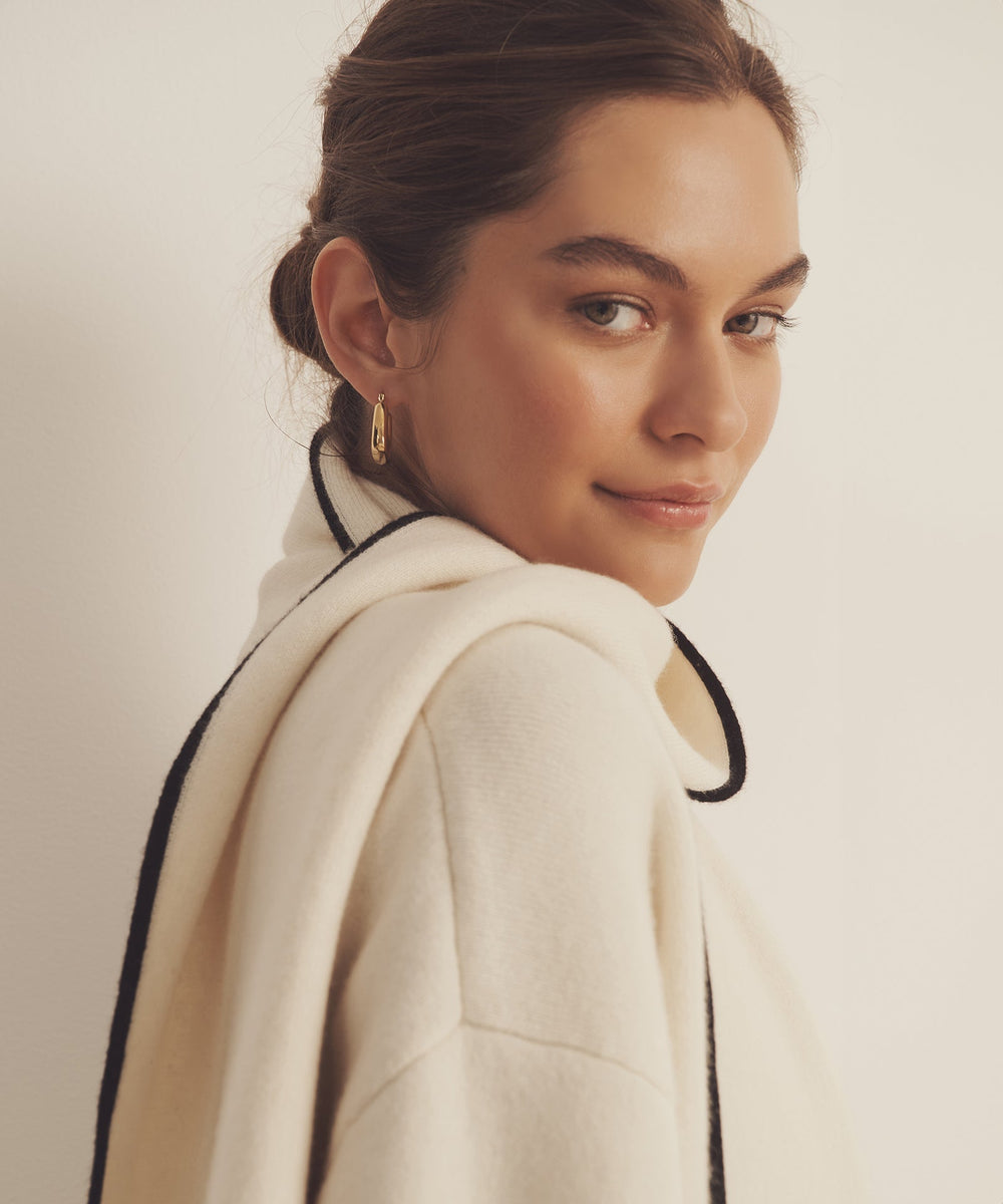 Luxe Cashmere Sweater Jacket with Scarf – NAADAM Luxe Cashmere Sweater Jacket with Scarf – NAADAM