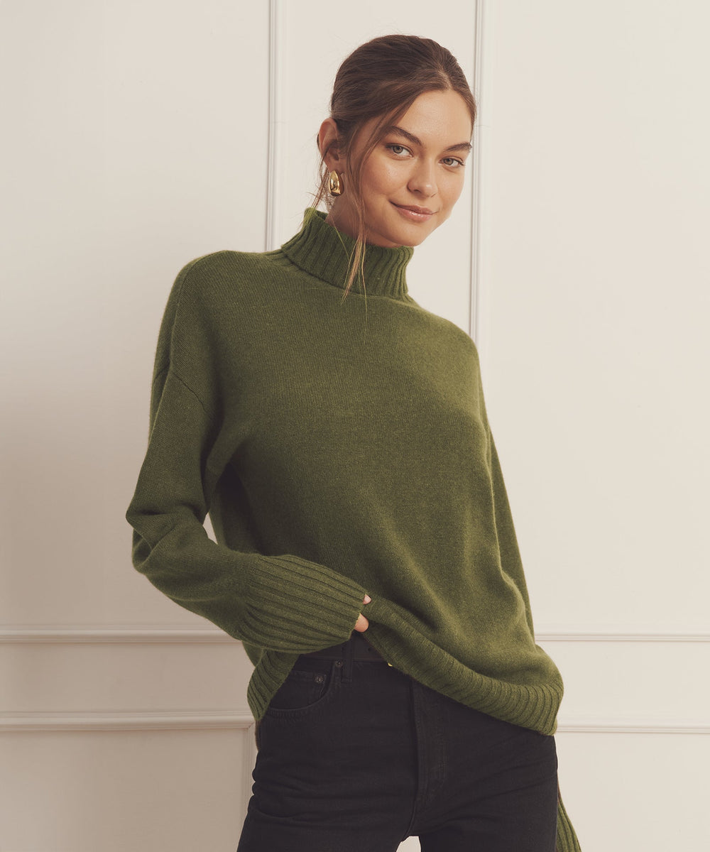 Luxe Cashmere Turtleneck Tunic – NAADAM - Main Image