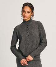 Lightweight Cashmere Henley Sweater