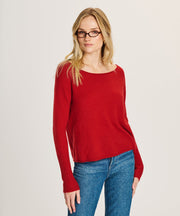Lightweight Cashmere Boatneck Sweater