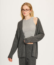 Lightweight Cashmere Open Front Cardigan
