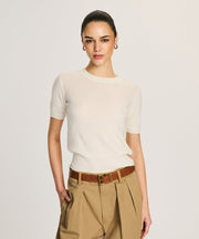 Lightweight Cashmere Short Sleeve Sweater