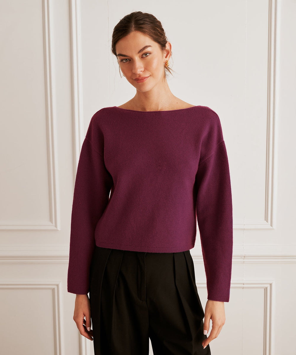 Reversible Cashmere Boatneck Sweater – NAADAM