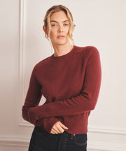 Saddle Cashmere Crewneck Sweater