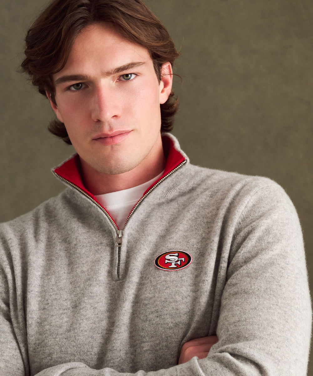 NFL Signature Cashmere Color Blocked Quarter Zip – NAADAM