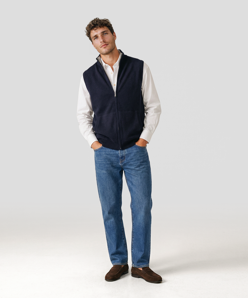 Cashmere Full Zip Vest – NAADAM