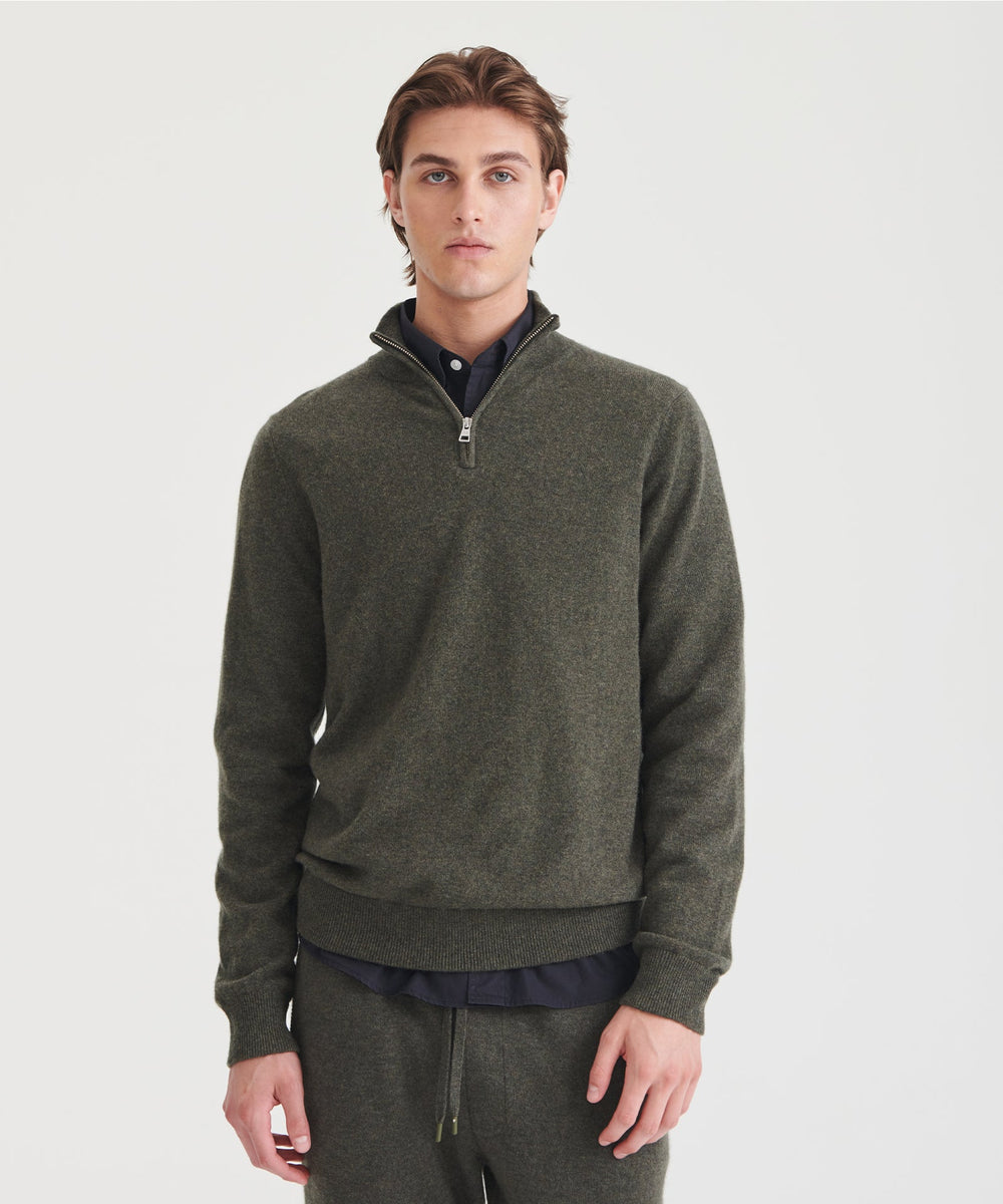 Marco Cashmere Quarter Zip Sweater
