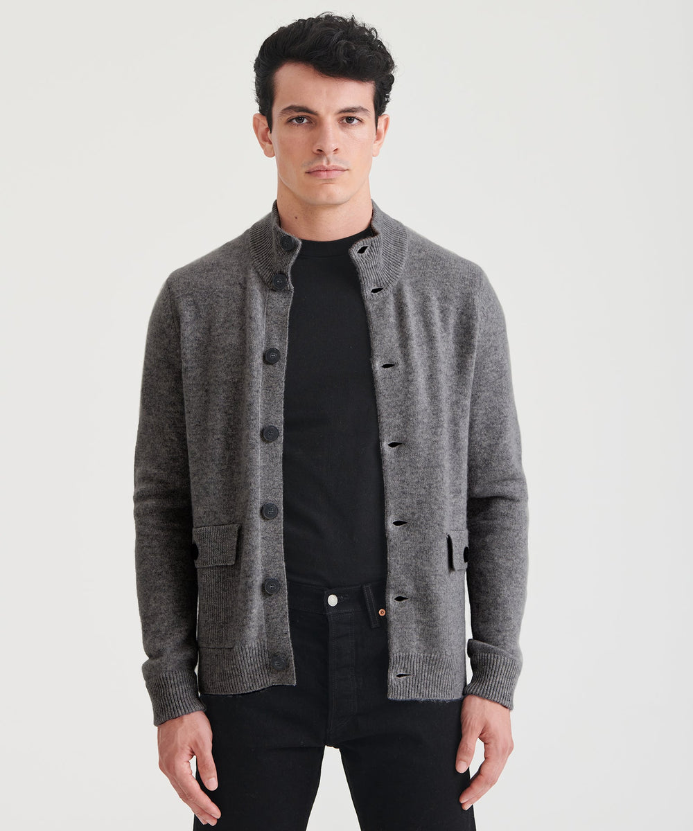 Luxe Cashmere High Neck Cardigan – NAADAM