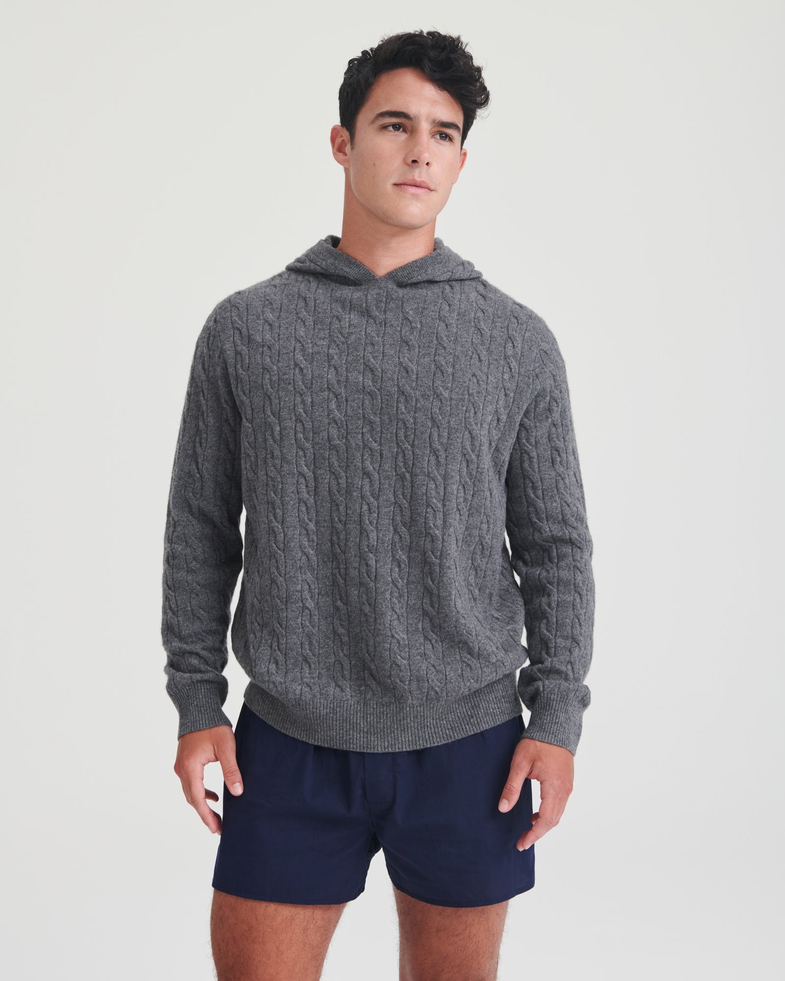 Cashmere Cable Knit Hoodie – NAADAM