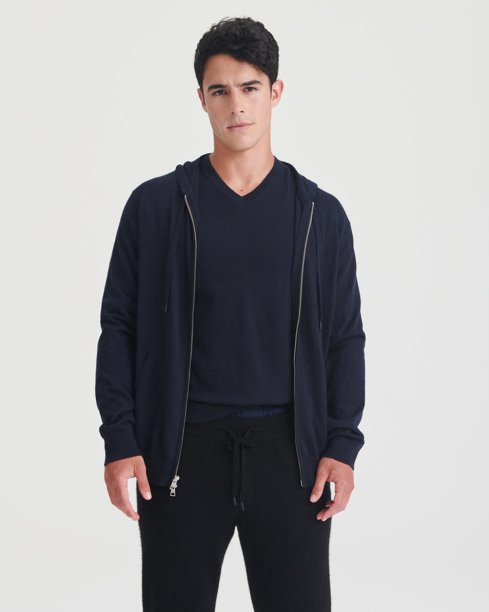 Fancy Cashmere Zip Up Hoodie NAADAM