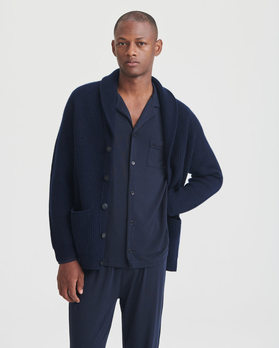 Super Luxe Cashmere Fisherman Shawl Cardigan NAADAM