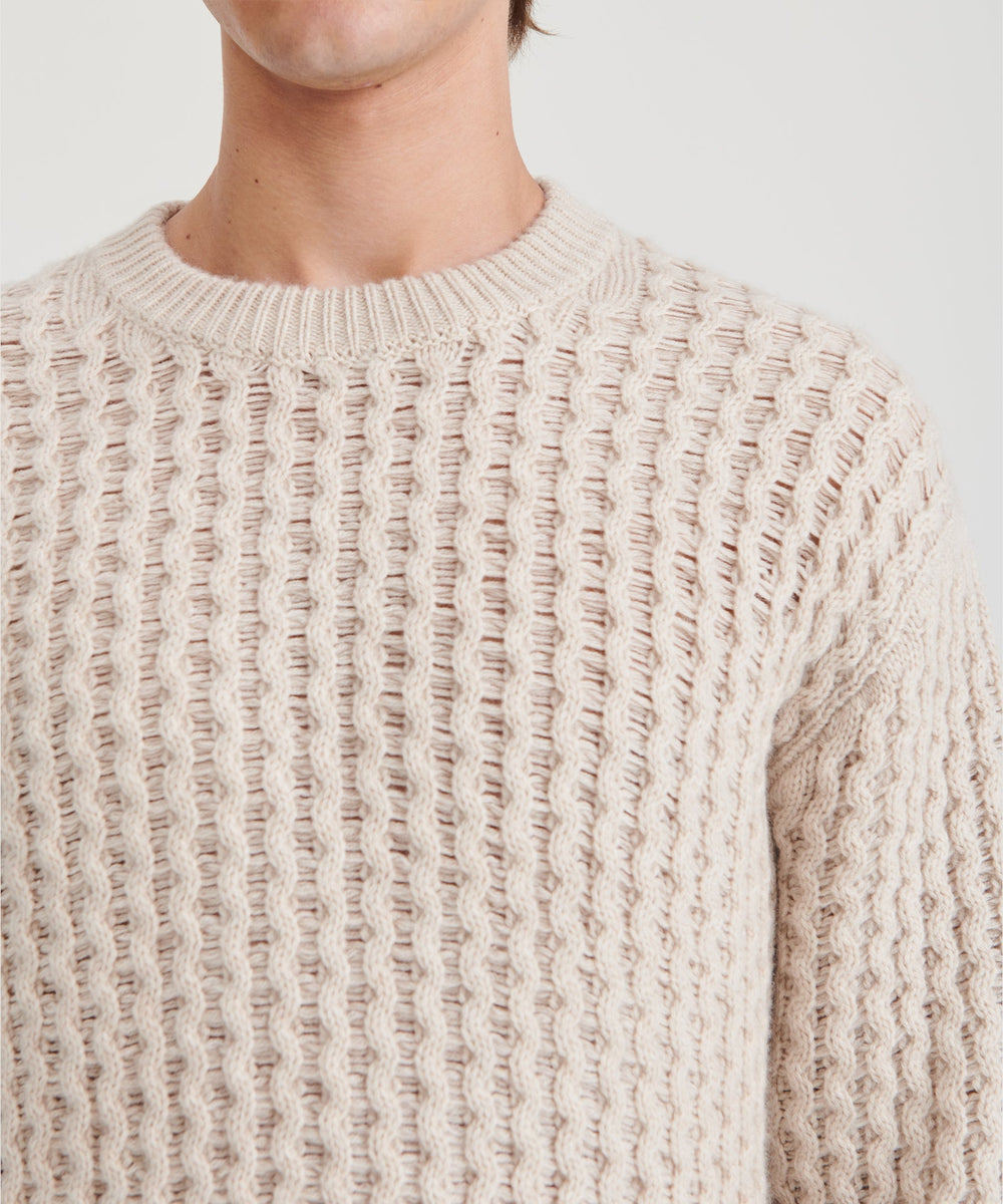 Cashmino Honeycomb Crewneck Sweater – NAADAM