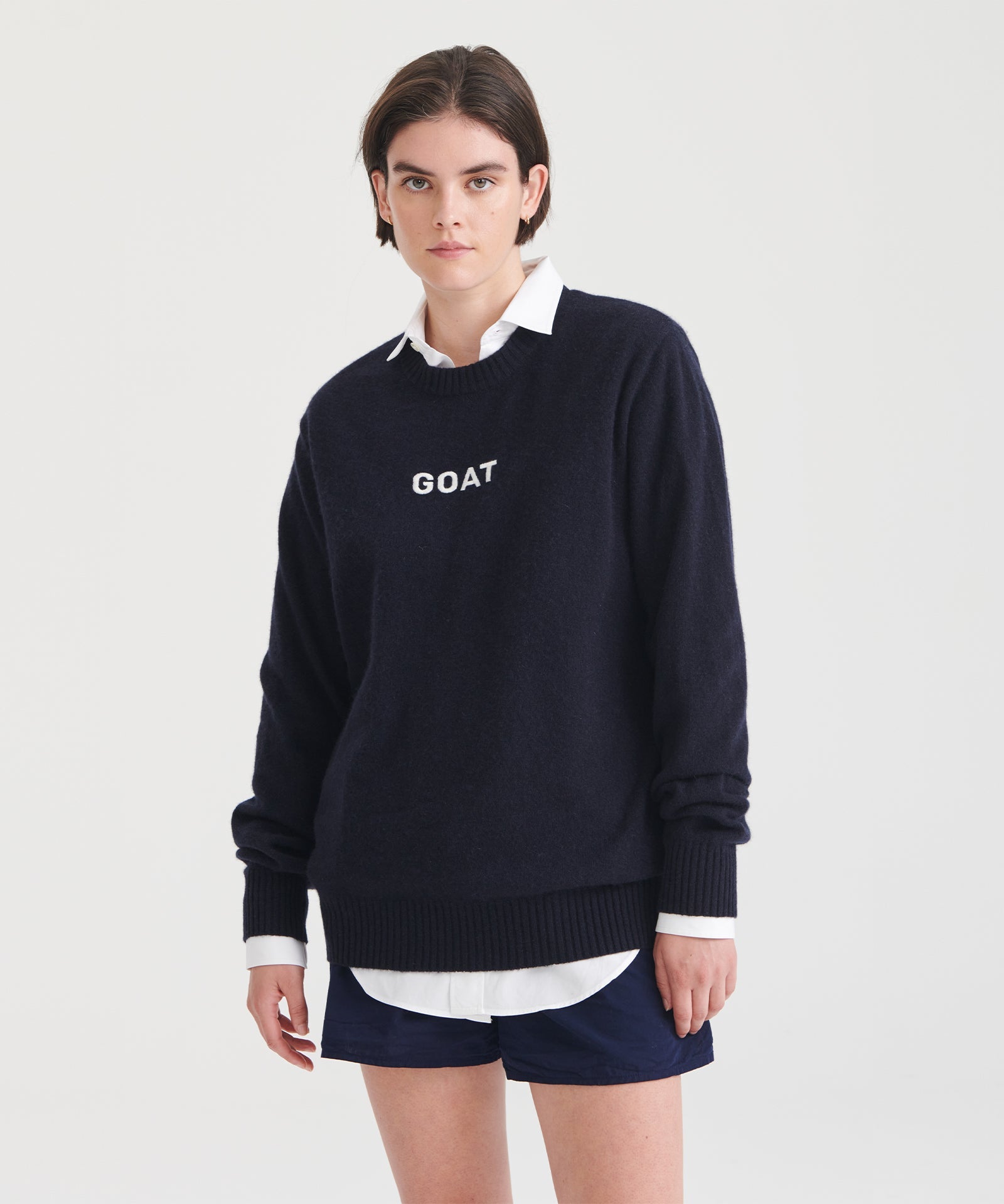 Black goat cashmere clearance sale