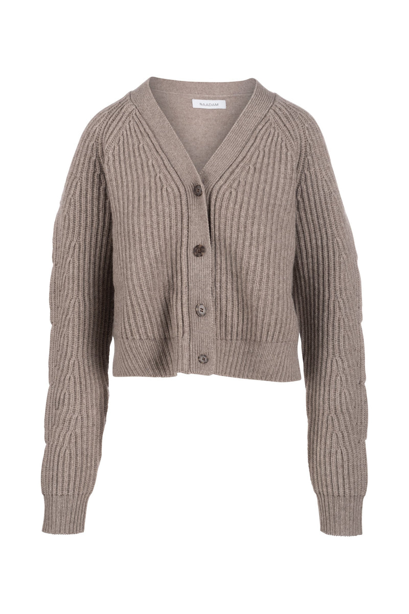 Naadam Boyfriend Cashmere Cardigan Women's Pale Gray Tan discount XS Button $195