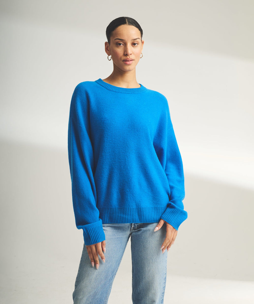 Blue crew neck online jumper womens