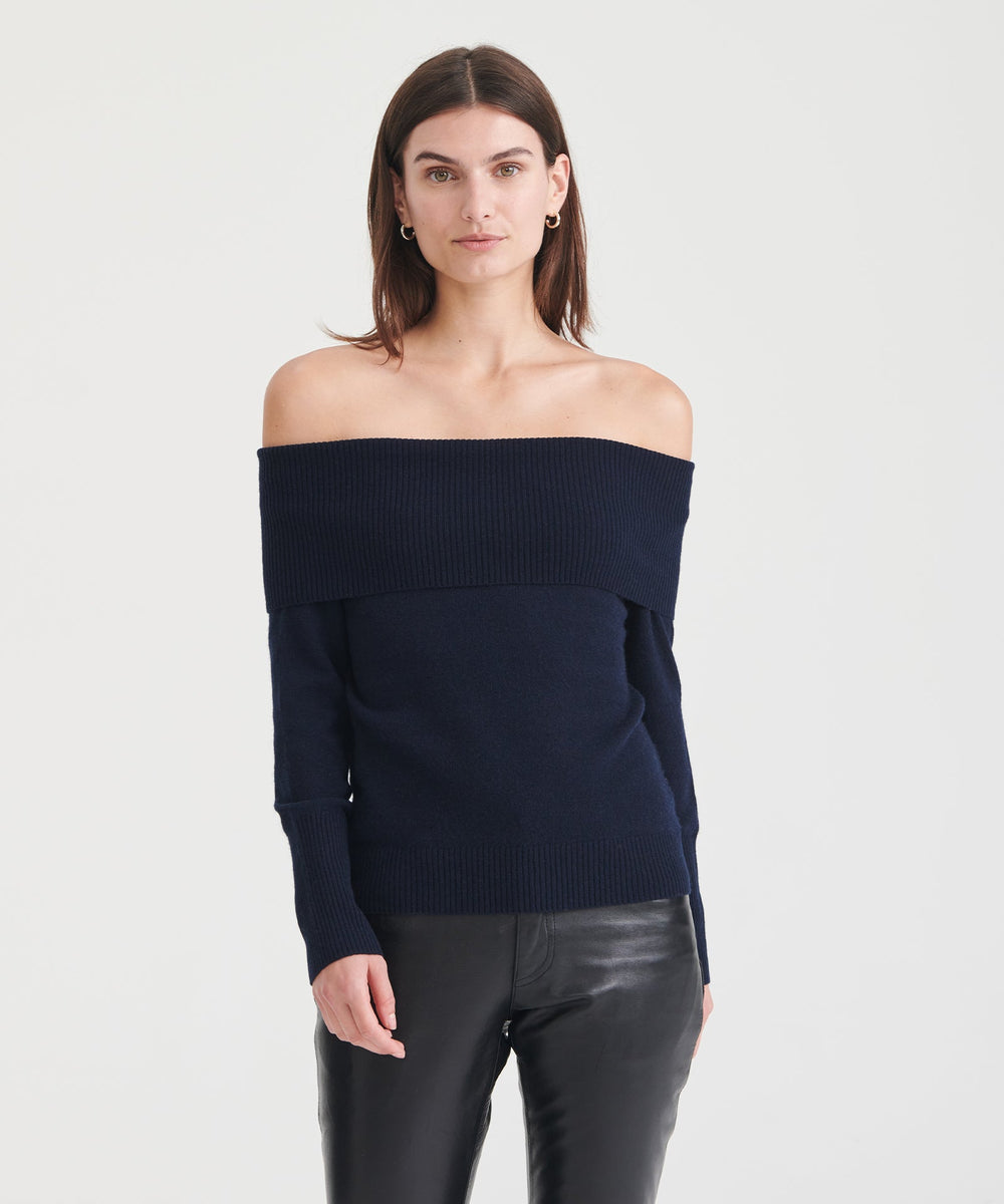 Cashmere Off The Shoulder Sweater – NAADAM