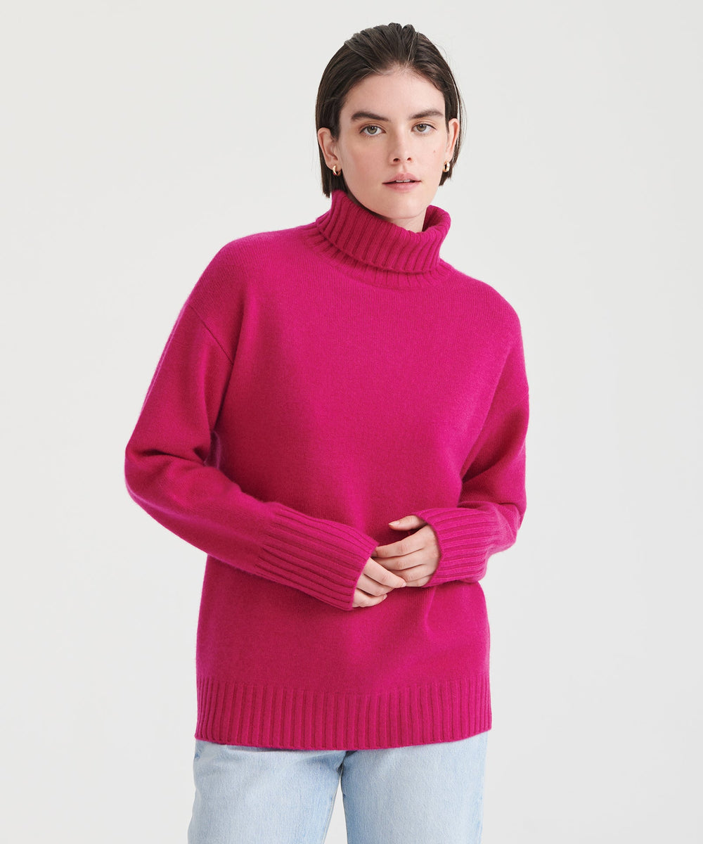 Silk Cashmere Cutout Turtleneck – NAADAM