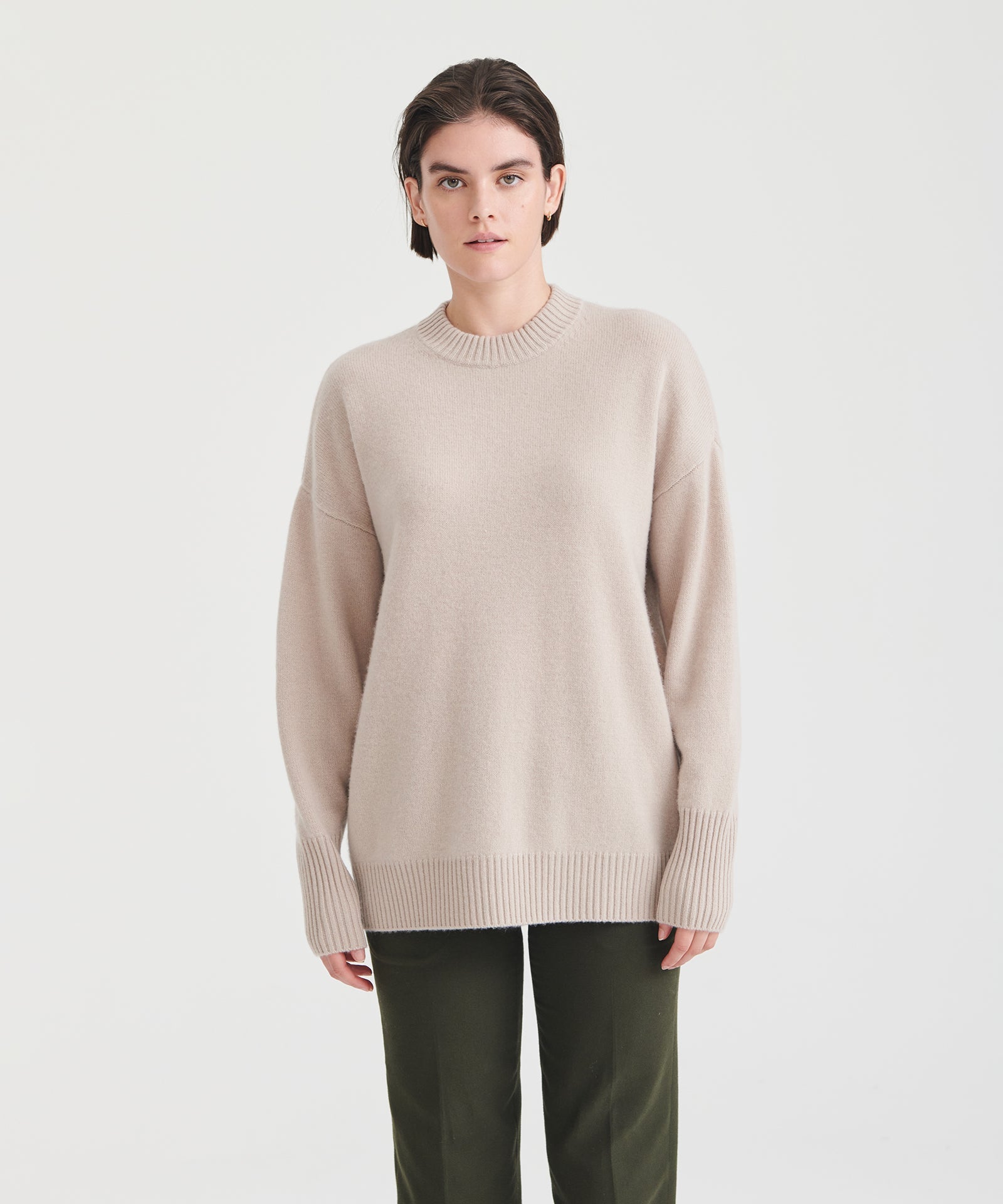 Women's Ena Argyle Crewneck Cashmere Sweater