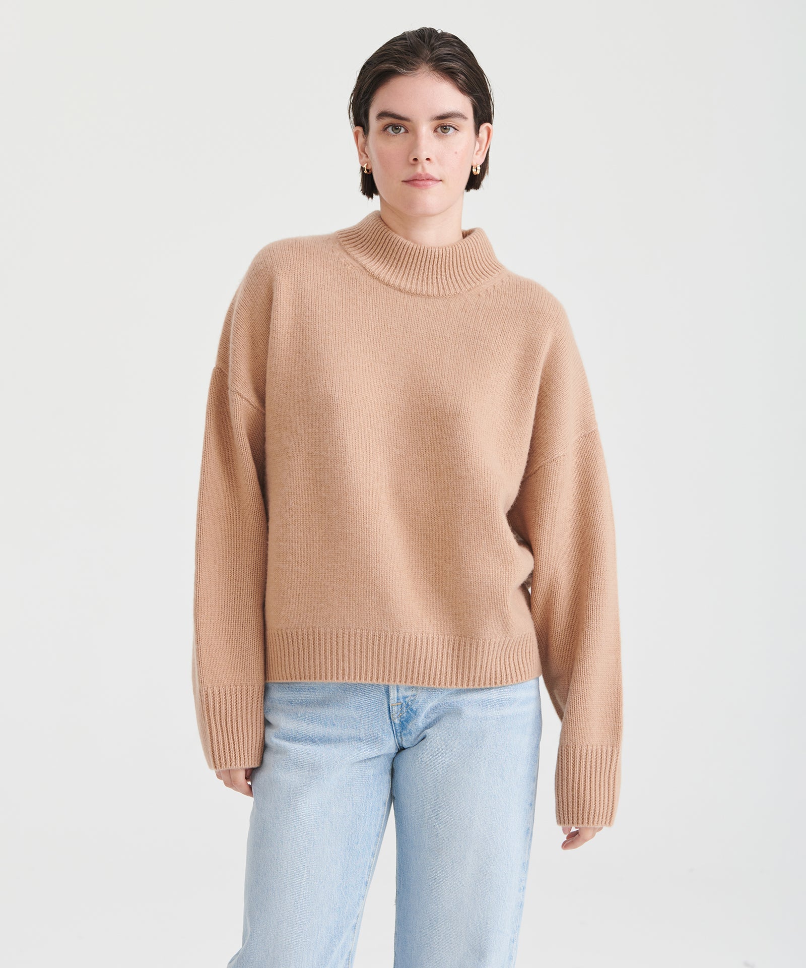 Super Luxe Cashmere Mockneck Sweater – NAADAM