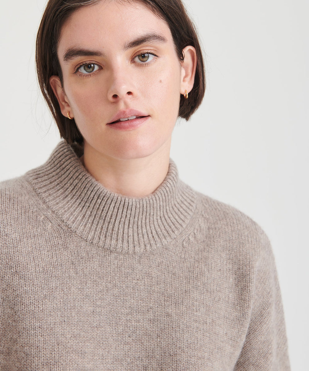 Super Luxe Cashmere Mockneck Sweater – NAADAM