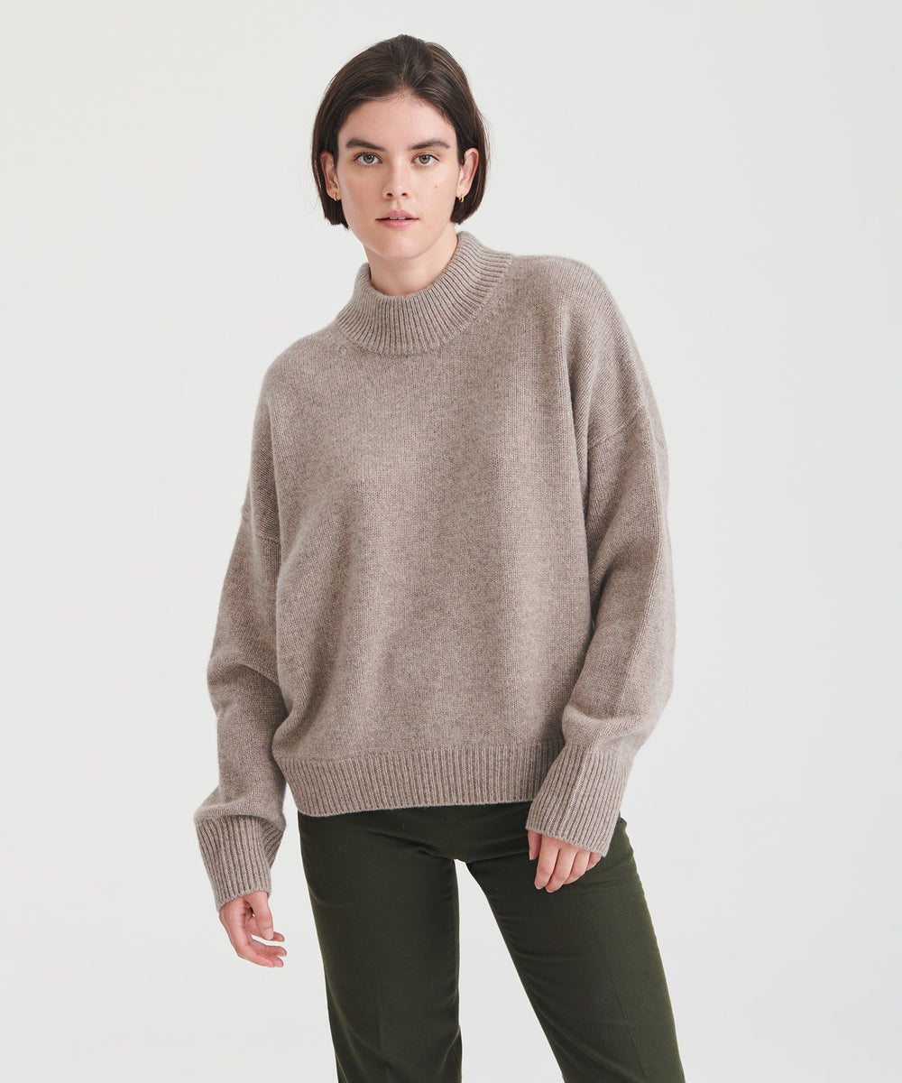 Super Luxe Cashmere Mockneck Sweater