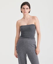 Signature Cashmere Ribbed Tube Top