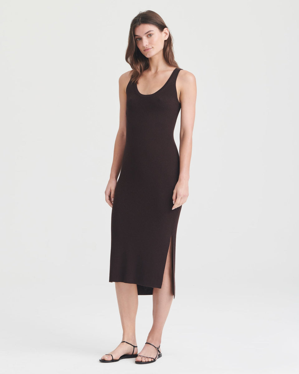 NAADAM Silk Cashmere Midi Tank Dress in Cement - S NAADAM Silk Cashmere Midi Tank Dress in Cement - S