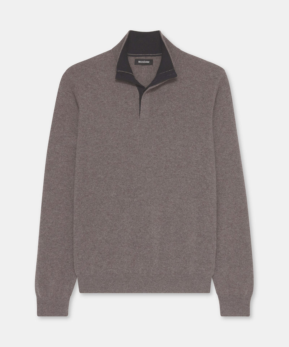 Signature Cashmere Quarter Button Down Sweater – NAADAM