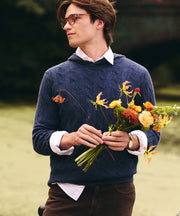 Lightweight Cashmere Cable Hoodie