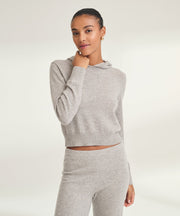 Signature Cashmere Cropped Hoodie