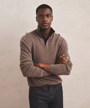 Signature Cashmere Quarter Button Down Sweater