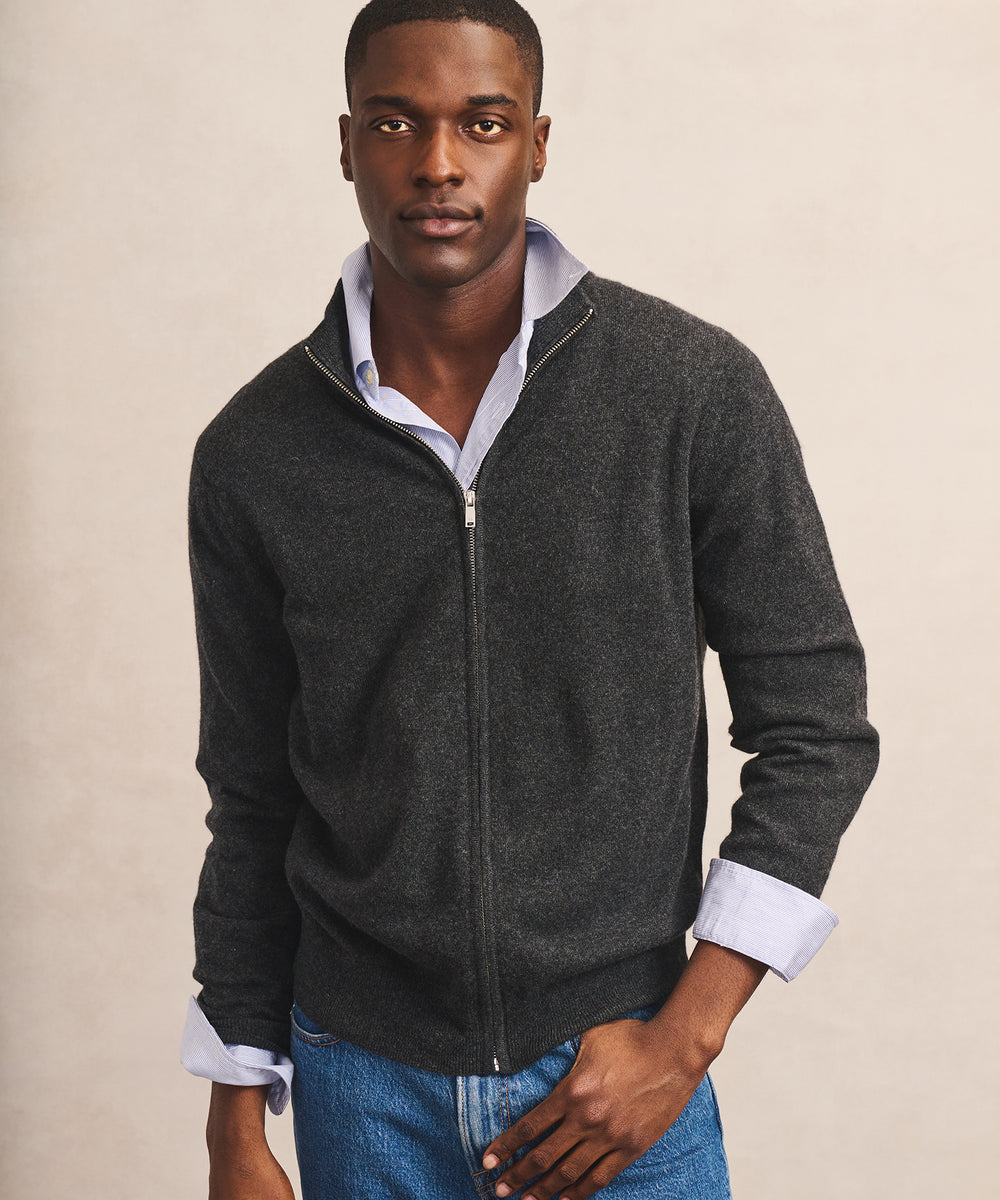 Signature Cashmere Full Zip Sweater – NAADAM
